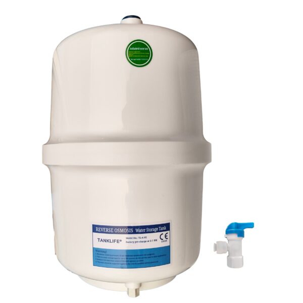 Tanklife 4-Gallon Water Pressure Tank for Undersink RO Water Purifiers with 1/4 Inch Tank Valve