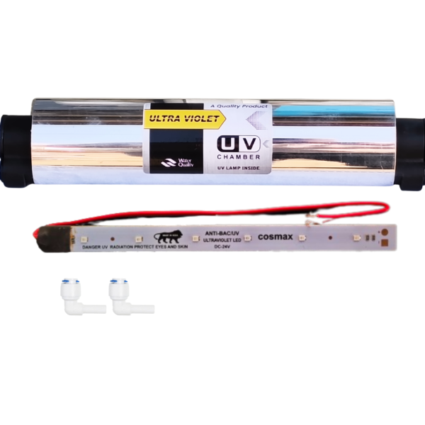 Parijata SS UV Barrel with UV LED Light for RO Water Purifiers (8 Inch Length, 24V DC Operation)