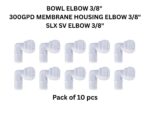 Bowl Elbow connector for 3/8 inch pipe - 10pc