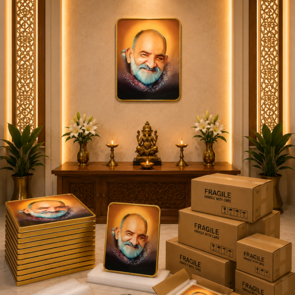 Neem Karoli Baba scenery photo frame