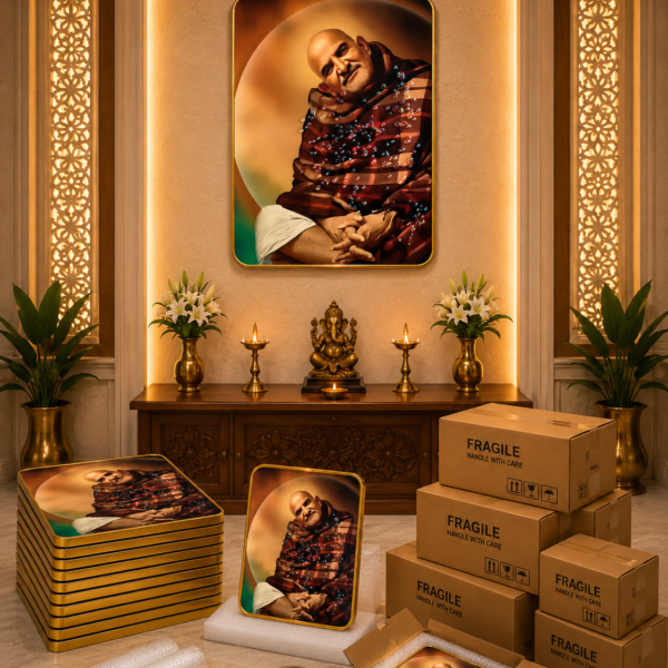 Neem Karoli Baba scenery photo frame