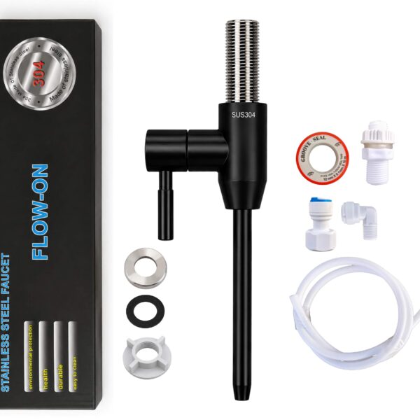 Black Faucet Tap – Straight Long-Stem