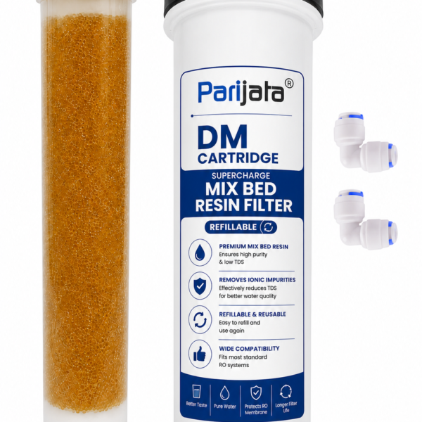 Mix bed Supercharge Resin Cartridge 10 Inch for Water Demineralization DM Plan Refillable