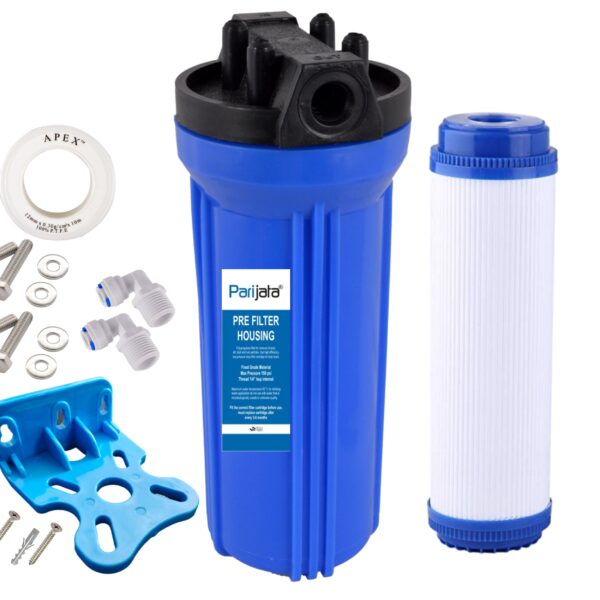 10 Inch Blue Prefilter Housing for 25 LPH RO Water Purifier with GAC