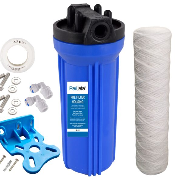 10 Inch Blue Prefilter Housing for 25 LPH RO Water Purifier with Wound