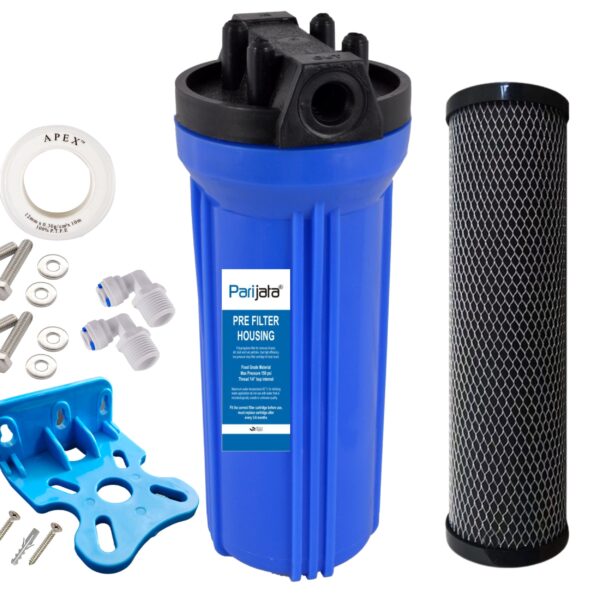 10 Inch Blue Prefilter Housing for 25 LPH RO Water Purifier with CTO